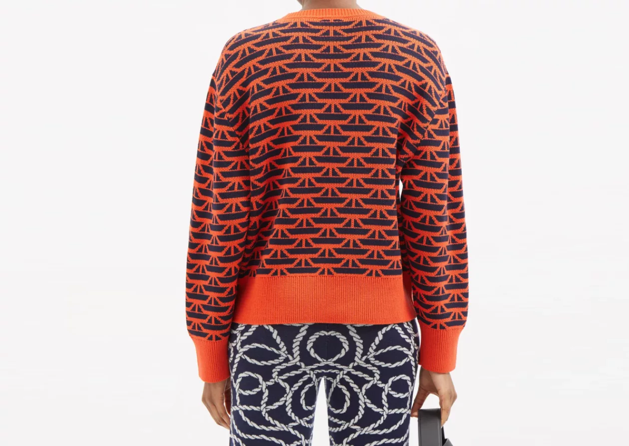 Joos Tricot Boat jacquard silk blend sweater 1