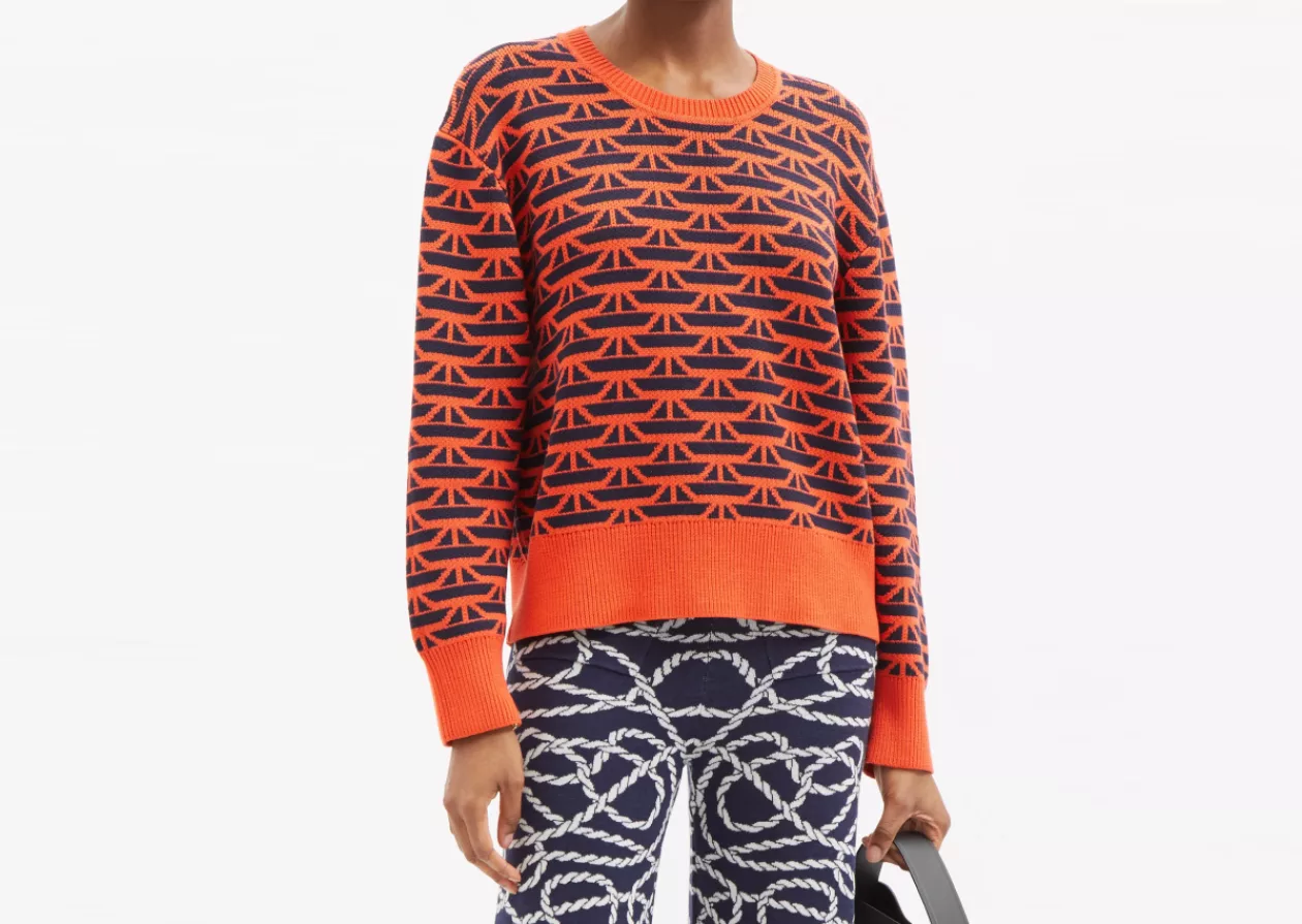 Joos Tricot Boat jacquard silk blend sweater 2