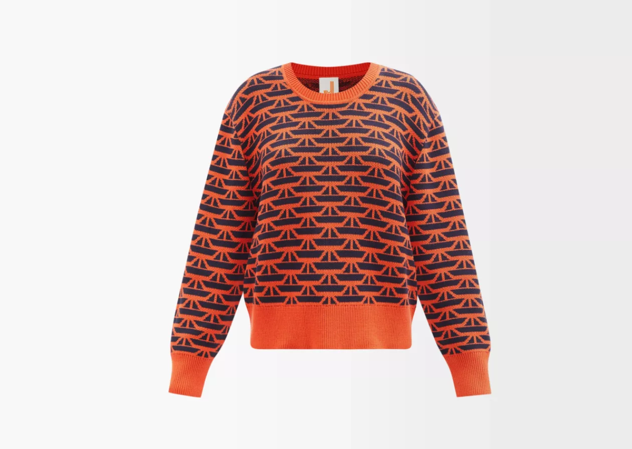 Joos Tricot Boat jacquard silk blend sweater 4