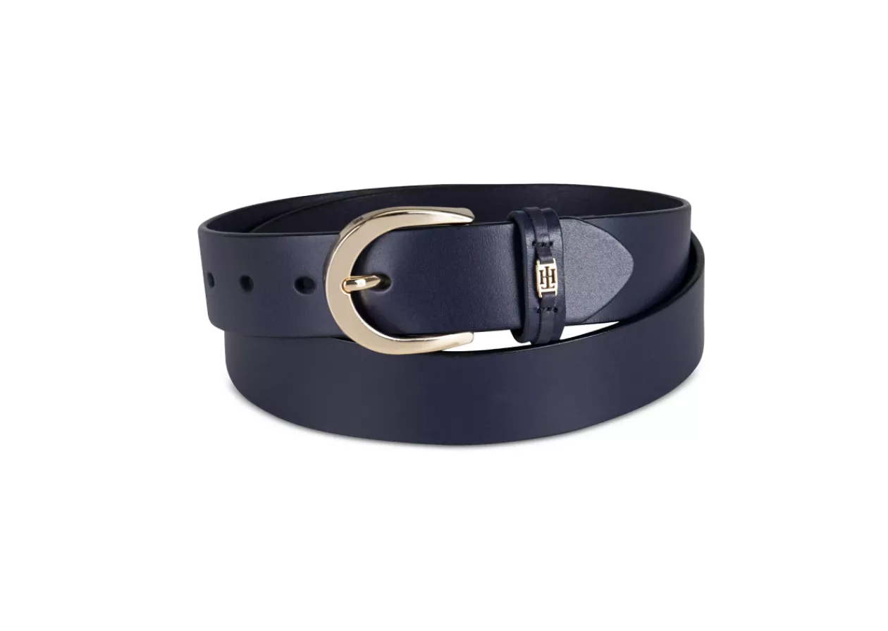 Womens Signature Leather Jean Belt by Tommy Hilfige 2