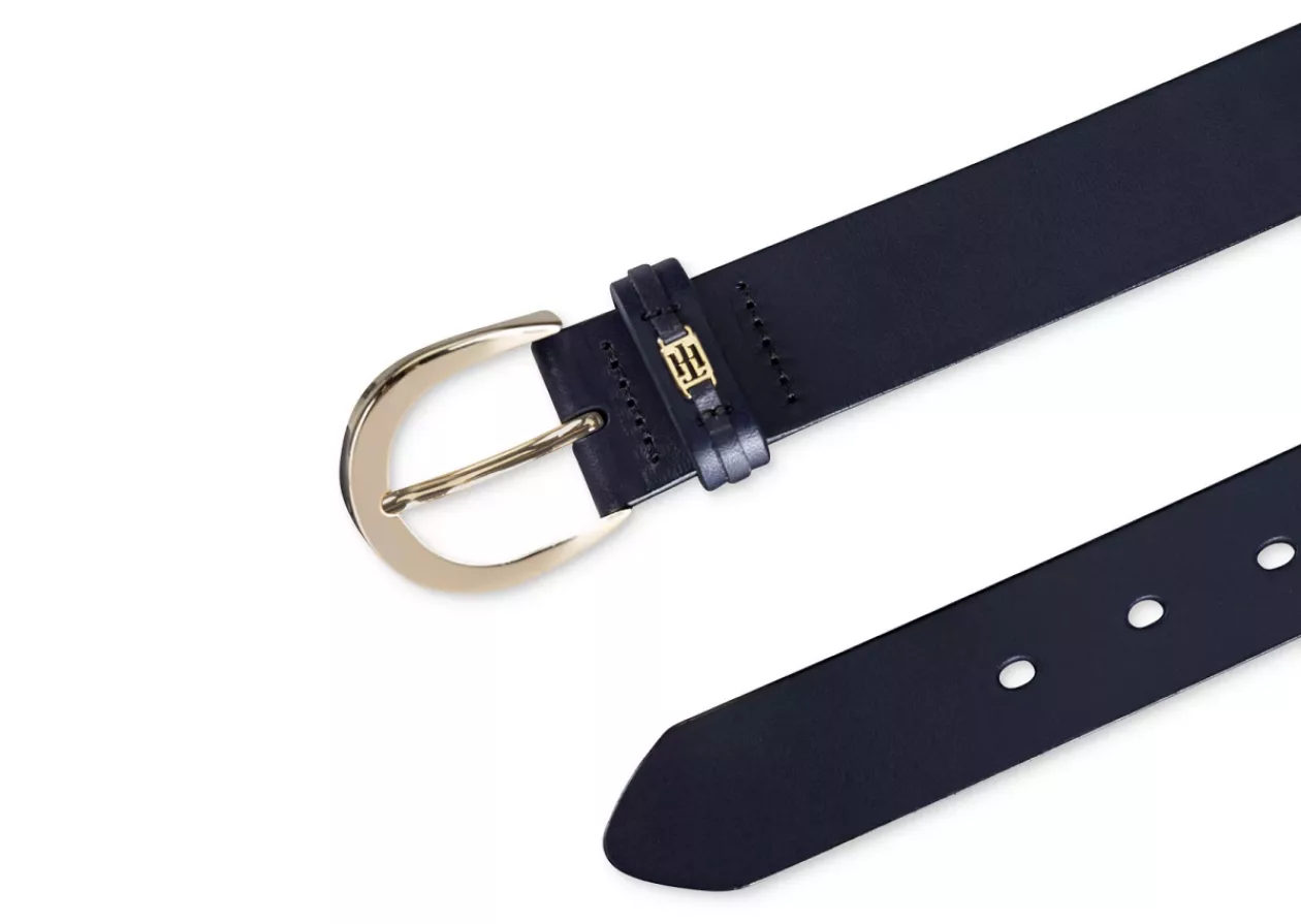 Womens Signature Leather Jean Belt by Tommy Hilfige 3