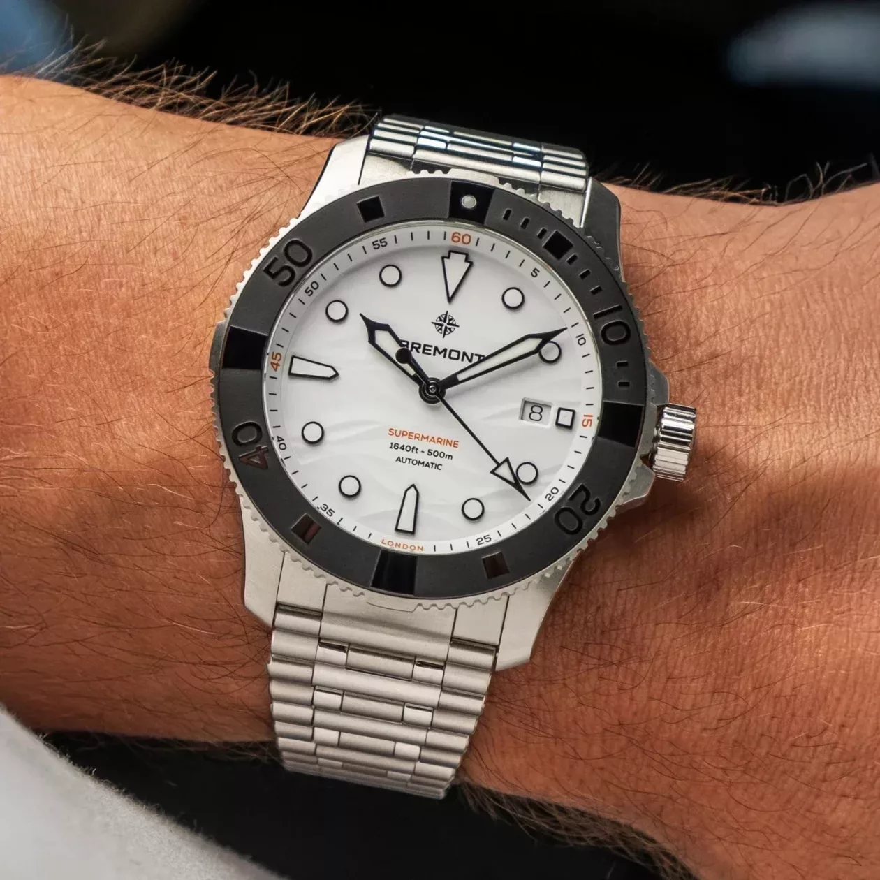 Bremont Supermarine 500m Polar White SM43 DT SS WH B 02