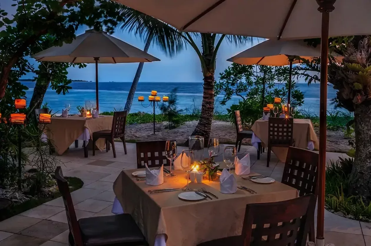 Dining on the patio