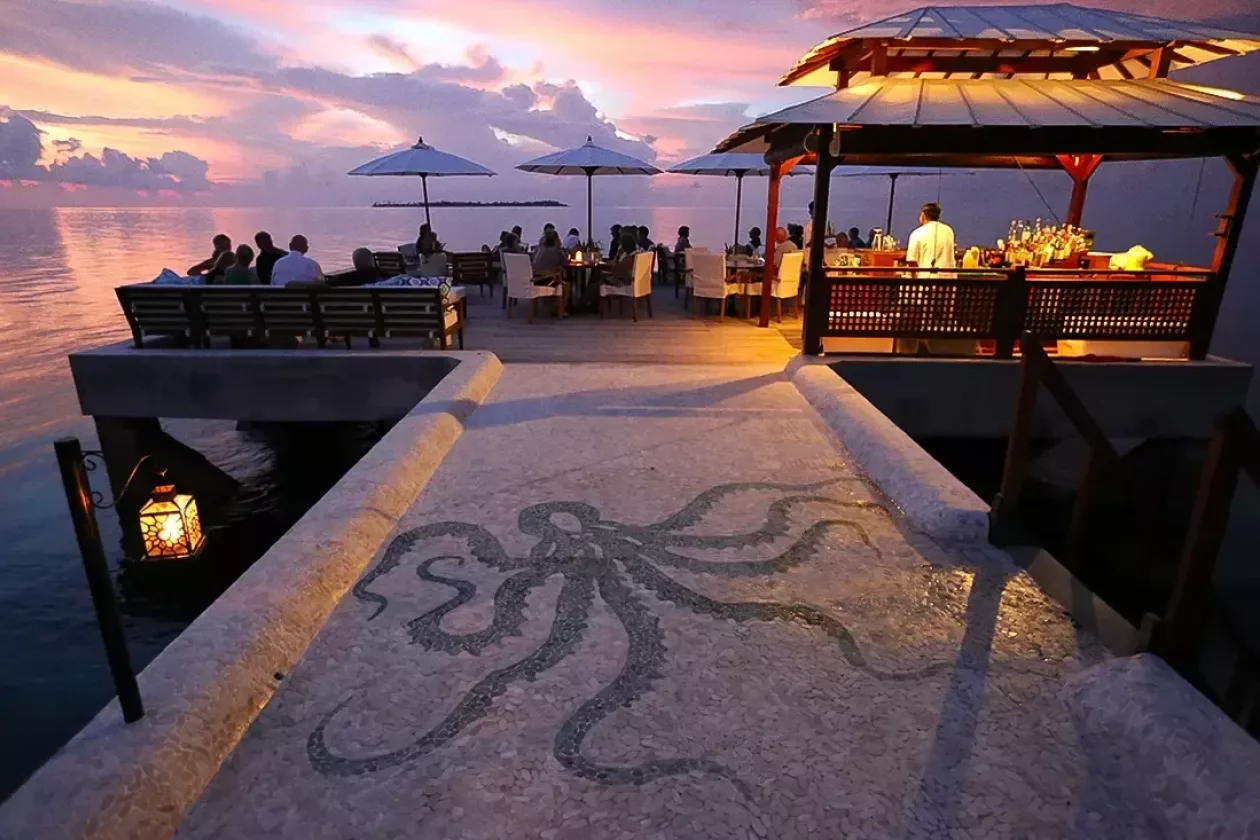 Wakatobi Jetty Bar at Sunset 01