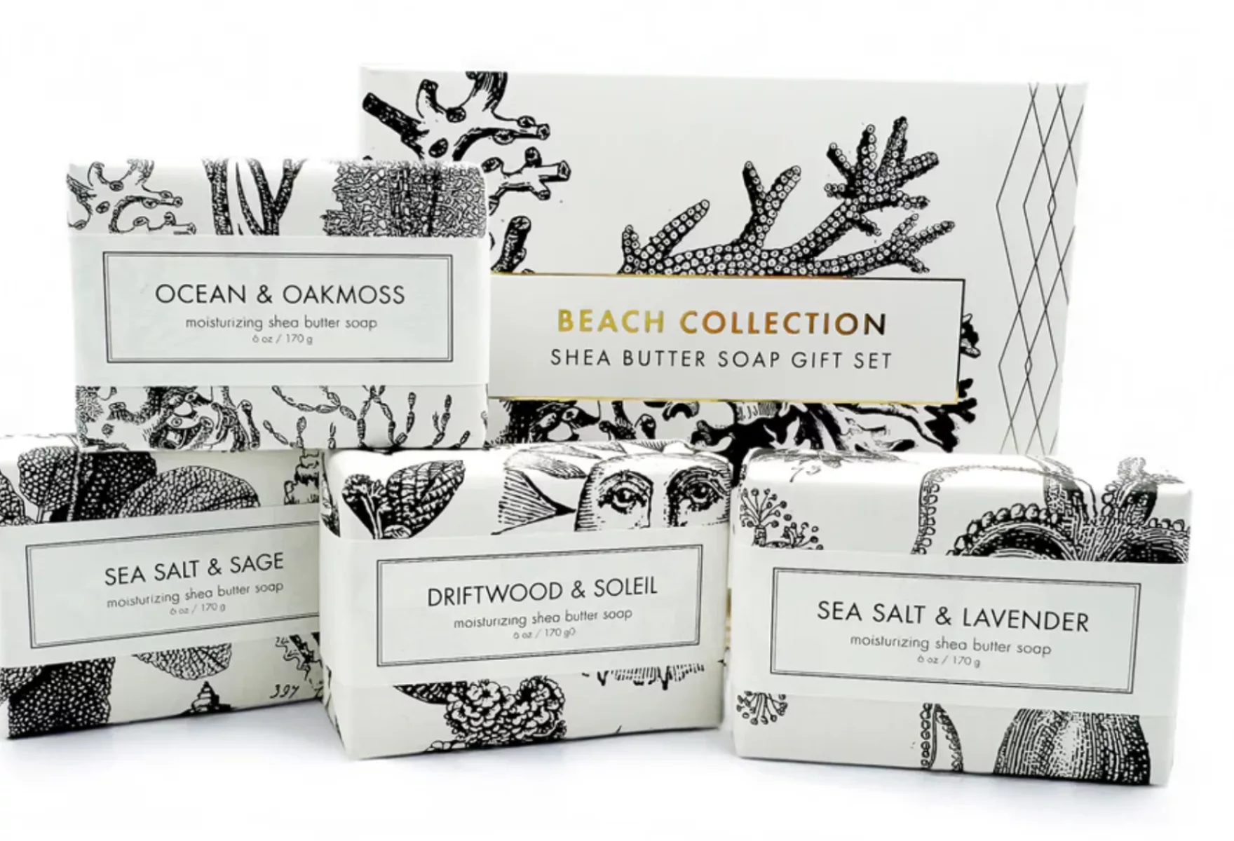 Beach Collection Shea Butter Soap Gift Set by Formulary 55 02