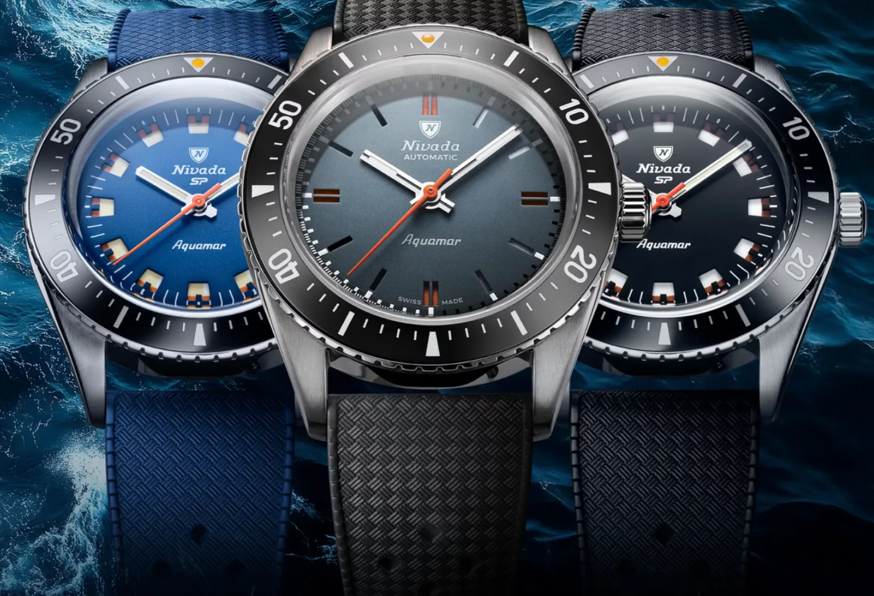 Nivada Grenchen Antarctic Diver Aquamar Vintage Depth with Living Lume 01