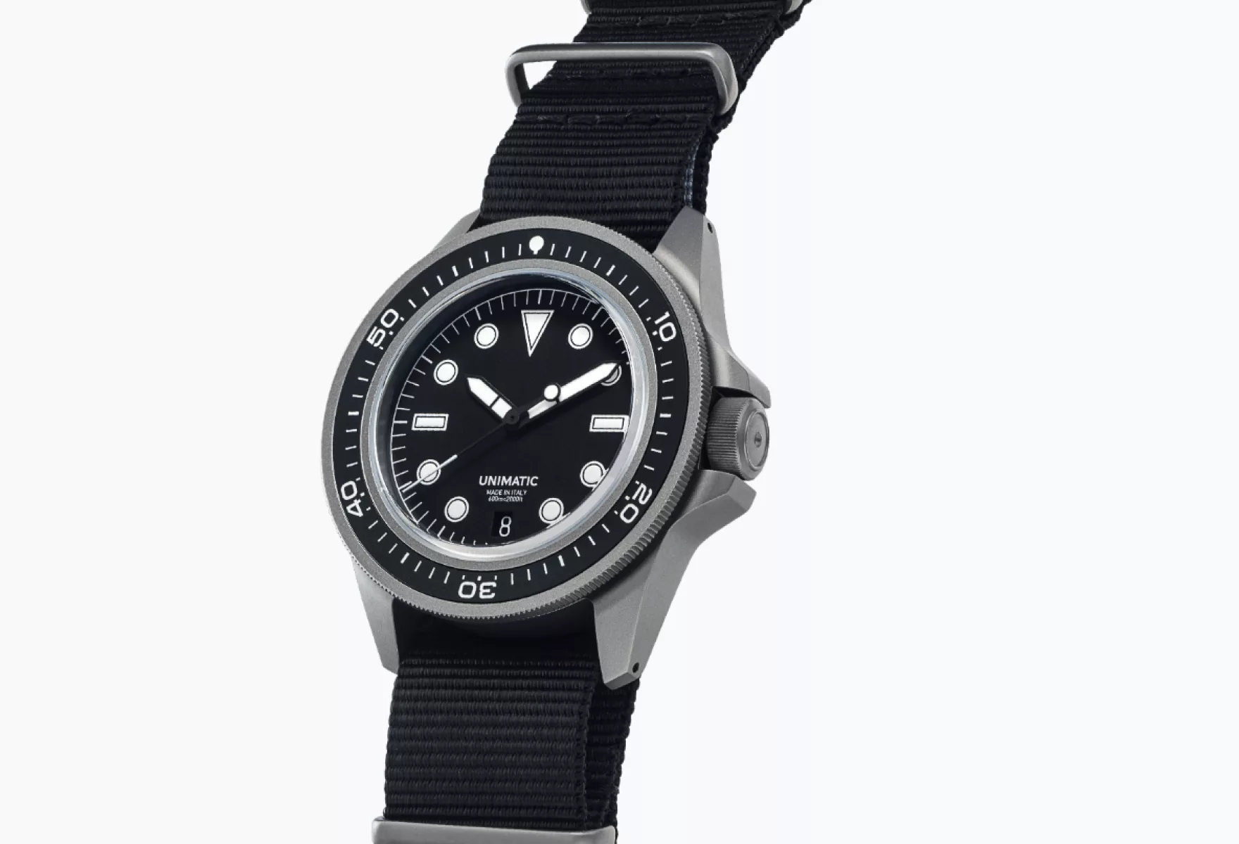 Unimatic Pro Diver U1 S T PD6 B Titanium Depth Meets Refined Design 04