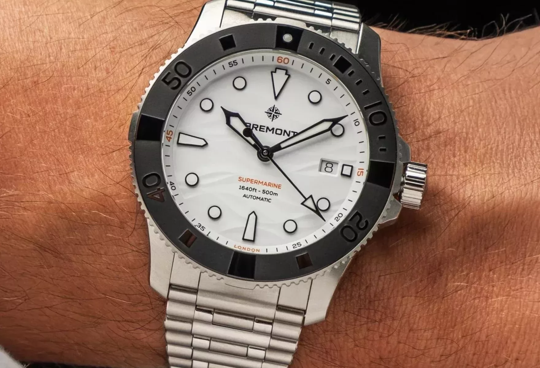 Bremont Supermarine 500m Polar White SM43 DT SS WH B 02
