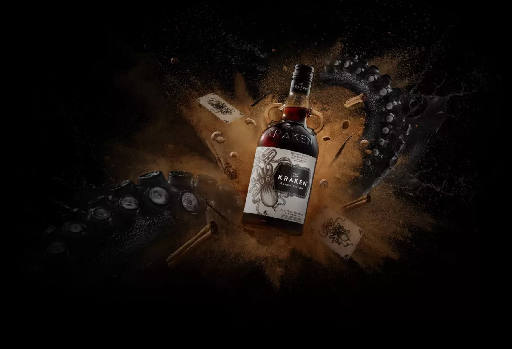 The Kraken Original Black Spiced Rum Darkness Beneath the Waves 01