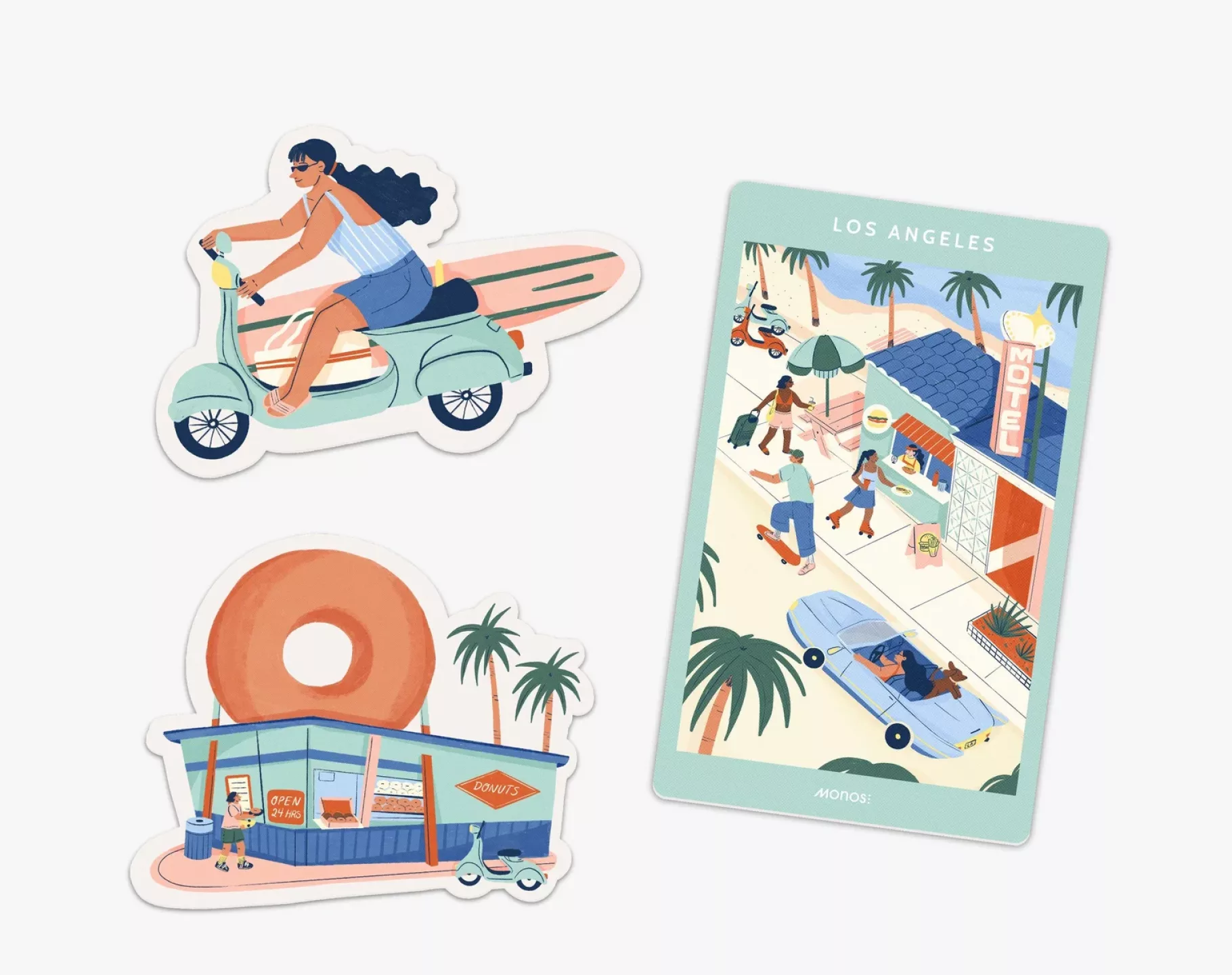 Monos Los Angeles Destination Stickers 01