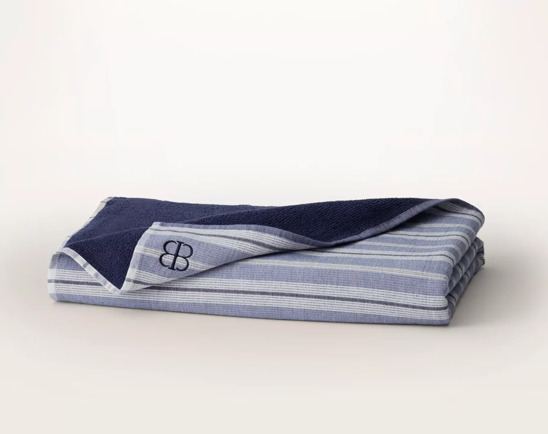1 Boll Branch Organic Coastal Stripe Blanket Sustainable Seaside Comfort