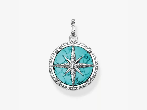 Directional Charm Thomas Sabos Turquoise Compass Pendant 001