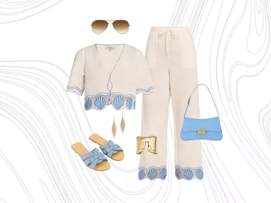 Mykonos Glow Coastal Elegance in Gold and Linen