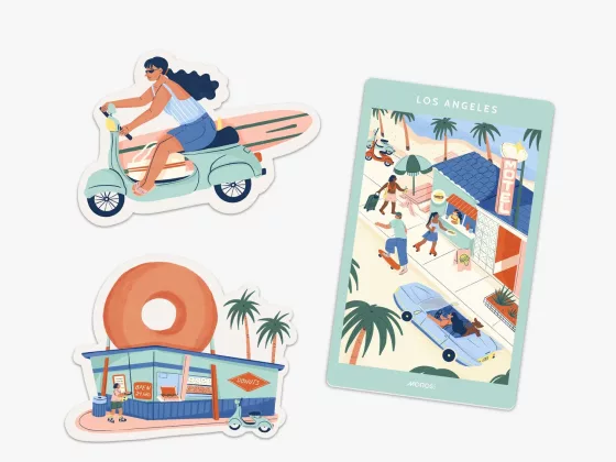 Monos Los Angeles Destination Stickers 01