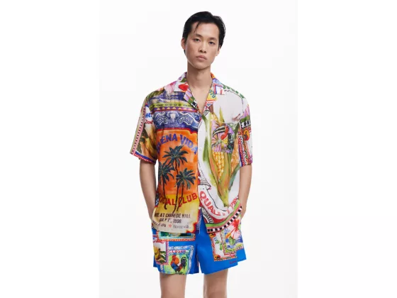 Mens Tropical Postcards by Desigual 01