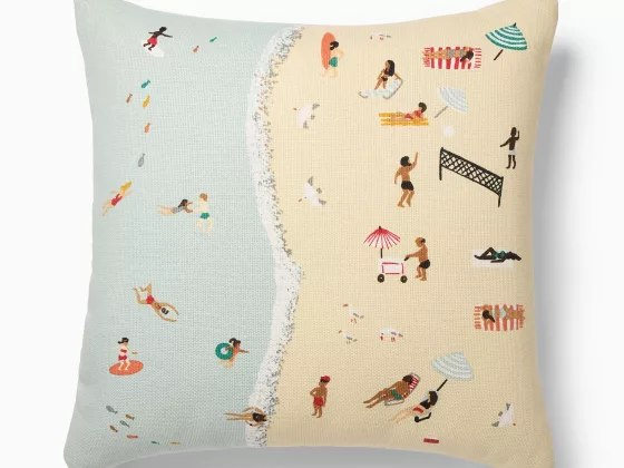 The Outdoor Beach Scene Pillow All Weather Art for Your Patio 04