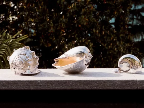 Buccellati Sterling Silver Coral Branch Candelabra