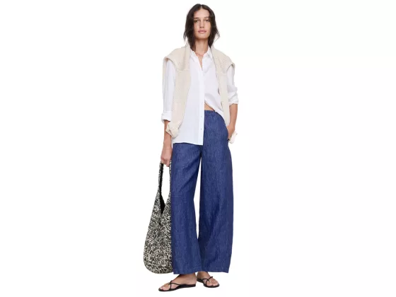 1 Mid Rise Relaxed Painter Pull On Pant in Linen