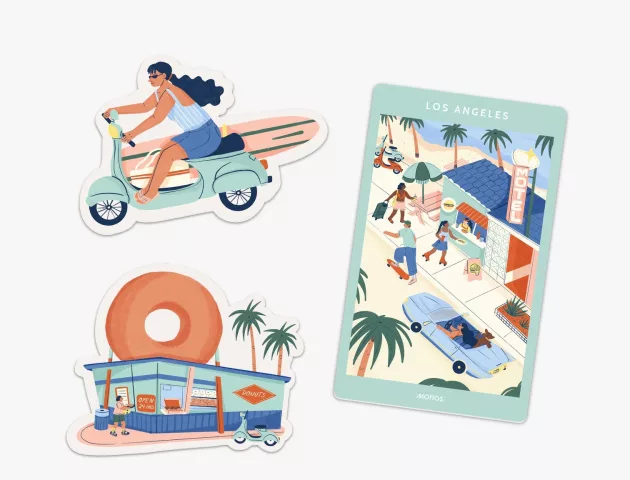Monos Los Angeles Destination Stickers 01