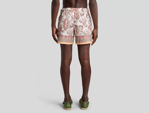 2 Etro Paisley Linen Swim Shorts