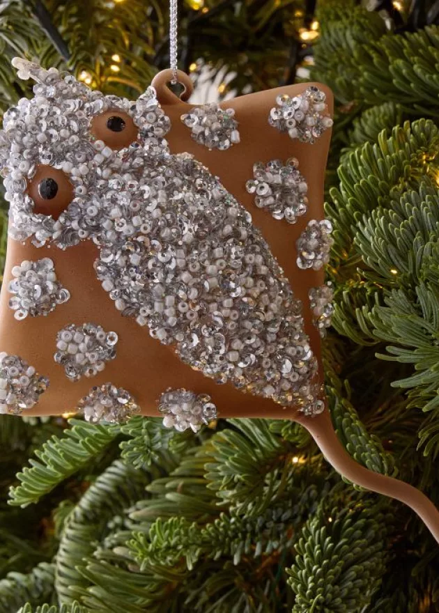 Handcrafted Glass Stingray Ornament Coastal Charm for Holiday Decor 01