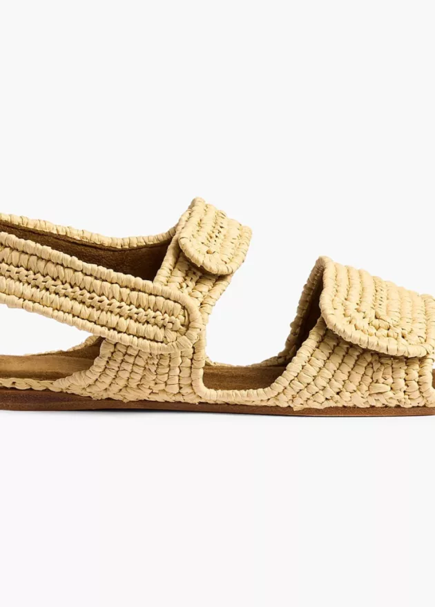 1 Khaite Boden Sandal in Natural Raffia