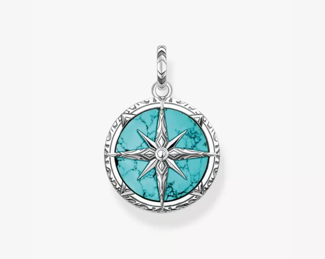 Directional Charm Thomas Sabos Turquoise Compass Pendant 001
