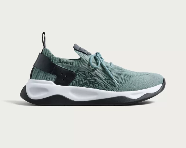 1 Berluti Shadow Sneakers in Deep Sea Green