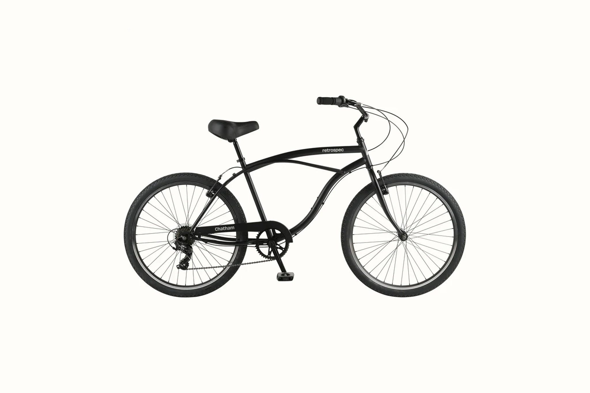 Retrospec Chatham 7-speed beach cruiser in sleek black with curved frame and multiple gears — one of the best beach cruisers for versatility and everyday adventure.