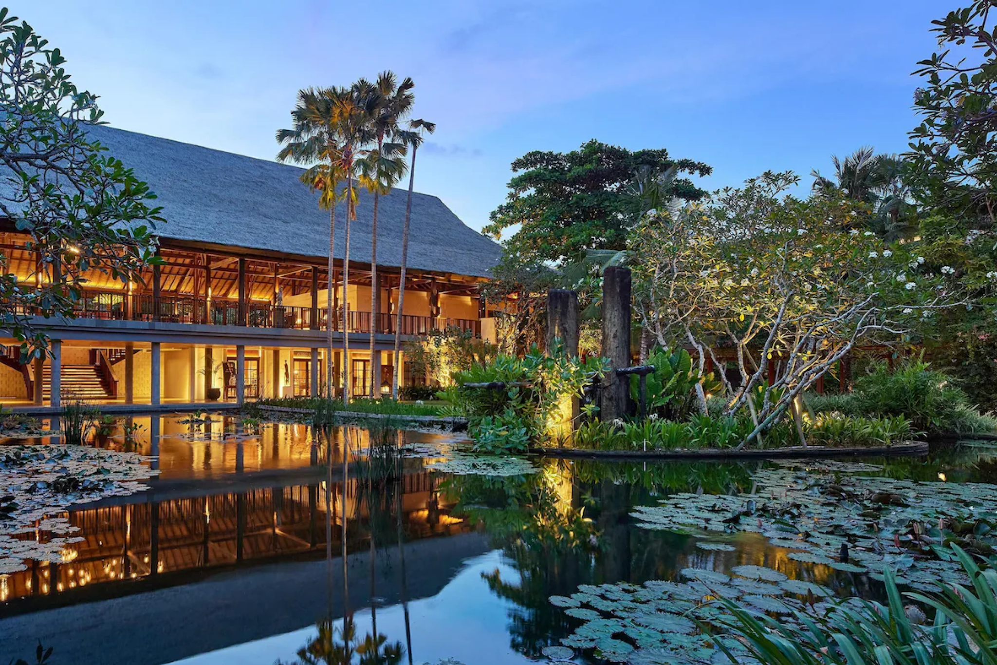Hyatt Regency Bali in Sanur with lush tropical grounds, oceanfront pool, and serene beachfront views, one of the best beach resorts in Bali