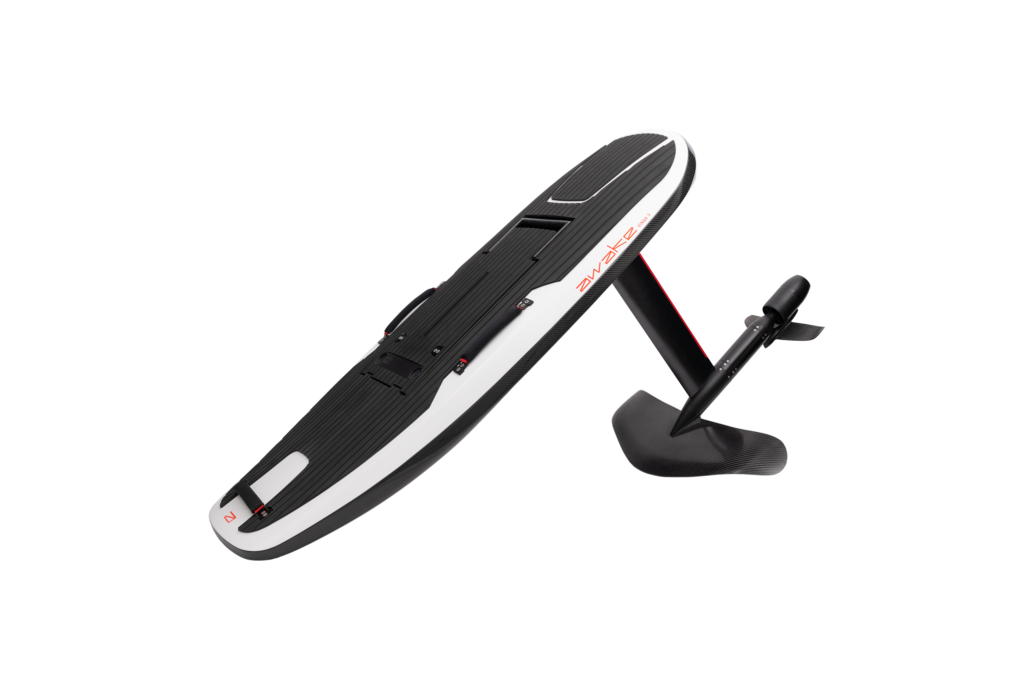 Awake Vinga 3 jet-propelled efoil board with sleek black-and-white design, ranked among the best efoil boards in 2025 for power and easy setup.
