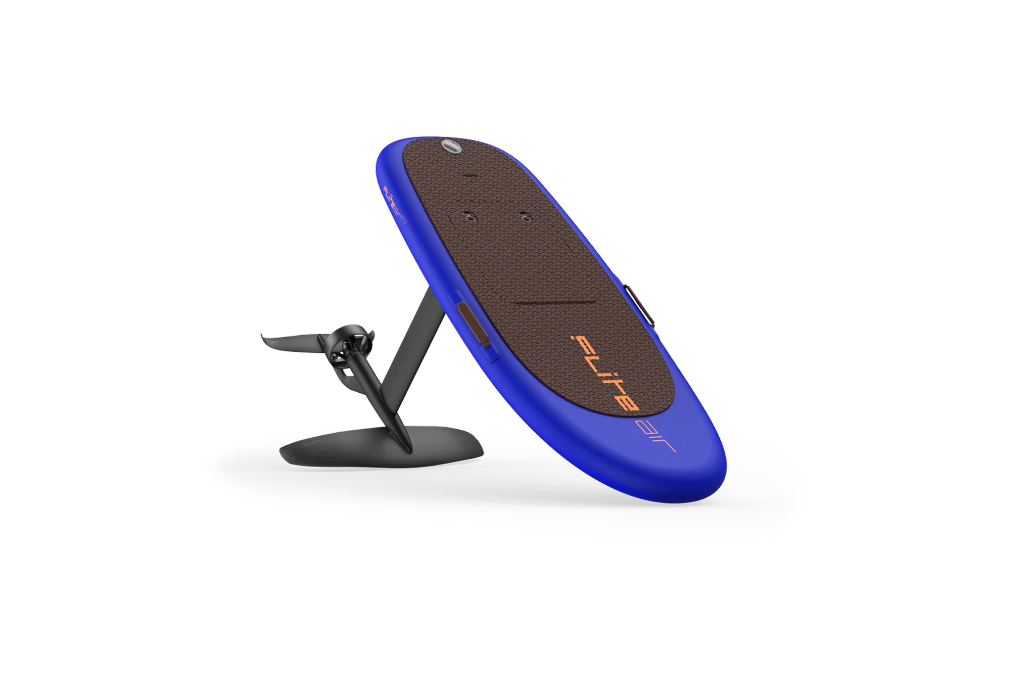 Flite Air inflatable efoil board in blue, recognized as one of the best efoil boards in 2025 for portability, safety, and beginner-friendly design.