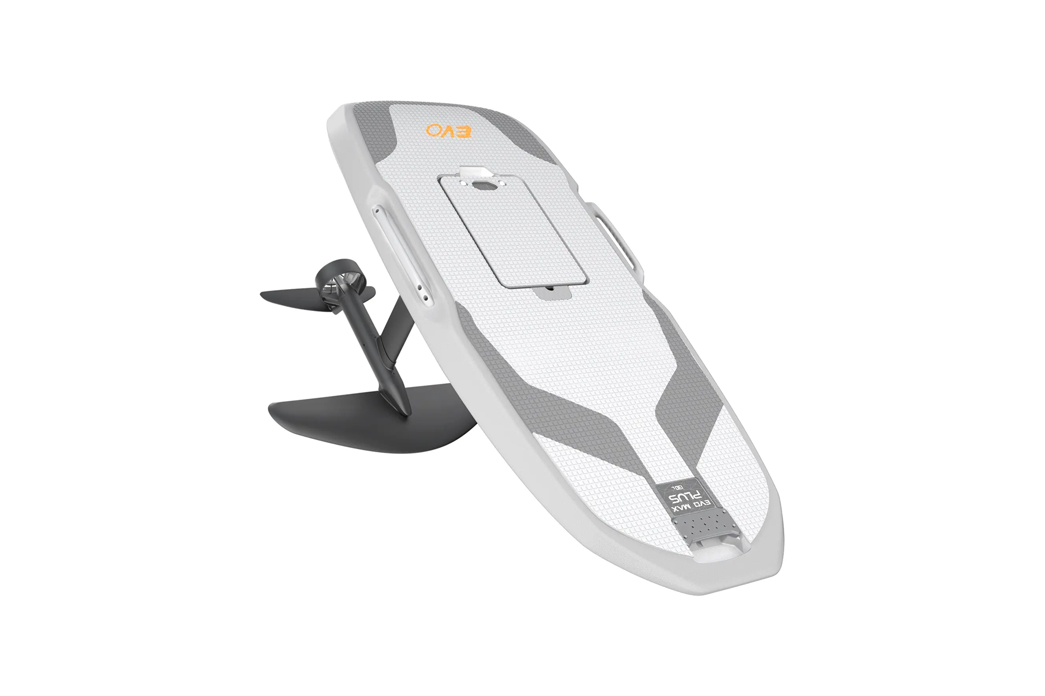 Waydoo EVO Pro Plus efoil board in white and gray, highlighted as one of the best efoil boards in 2025 for smart-assisted flight and advanced control.