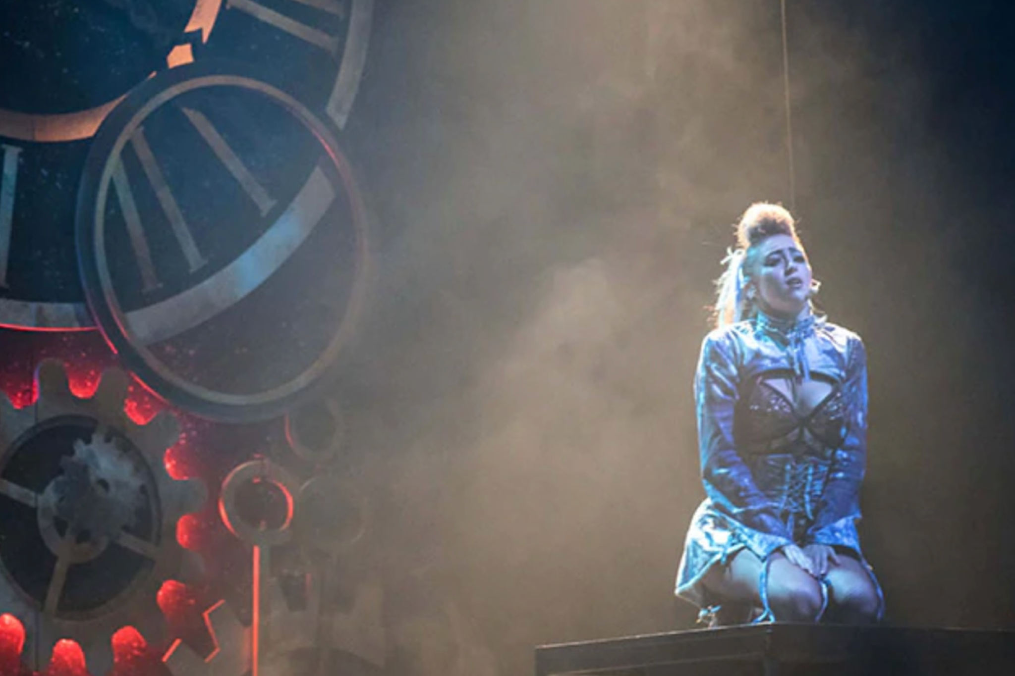 Live stage performance on Carnival Venezia with theatrical lighting and themed set design.