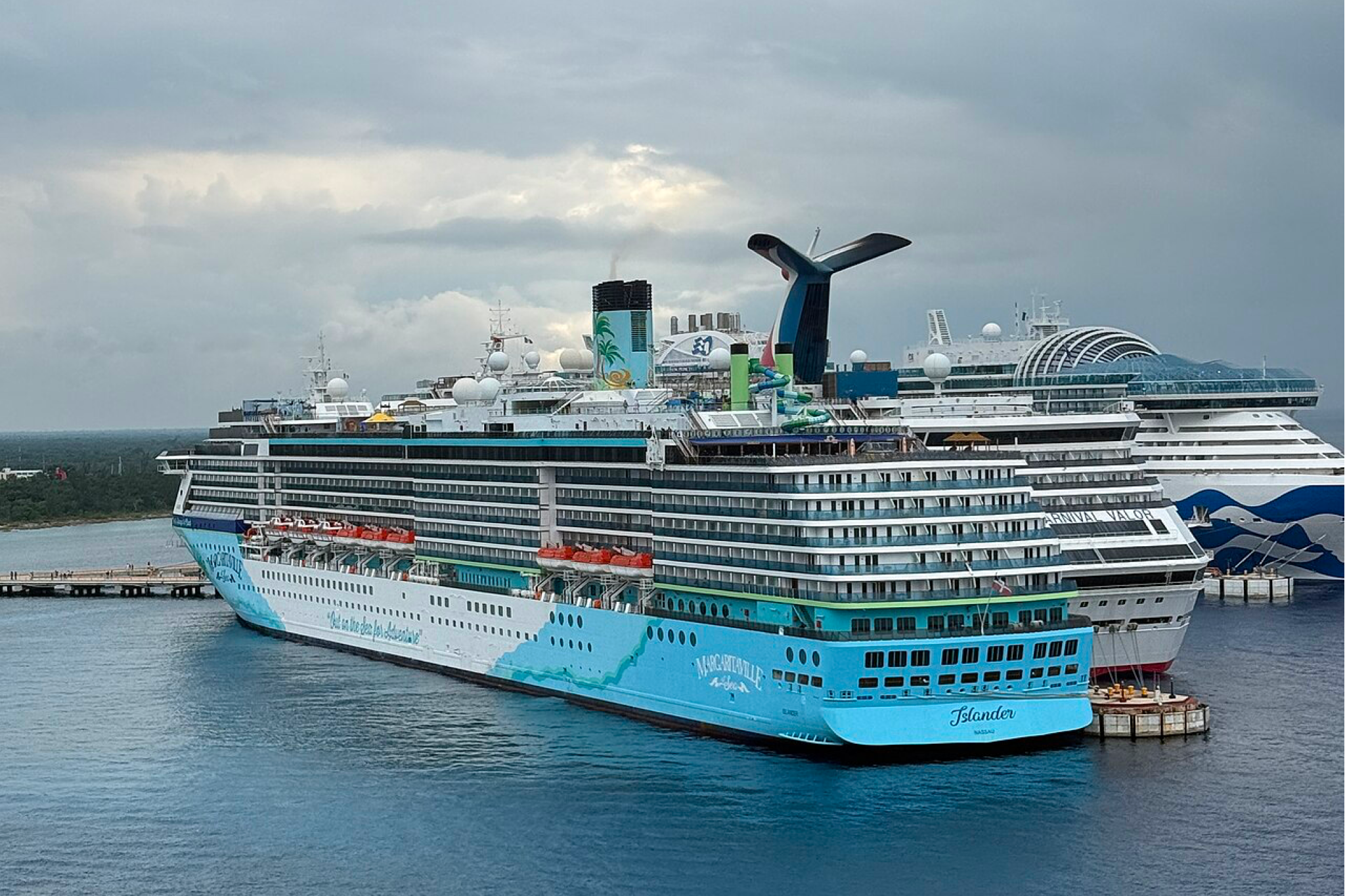 Margaritaville at Sea Islander cruise ship, launching the first dog-focused voyage in 2025 as part of new pet-friendly cruises.