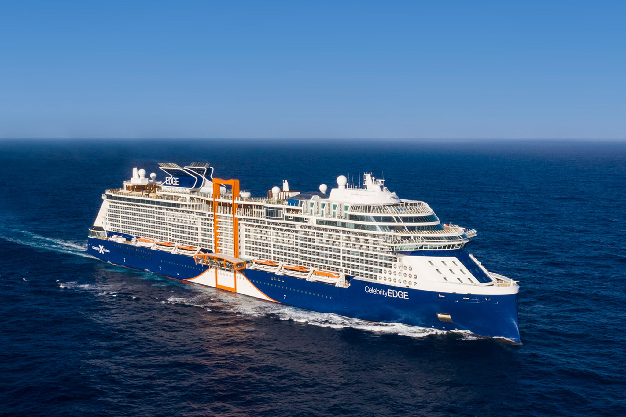 Celebrity Cruises ship cruising at sea with modern design and multiple decks, exemplifying one of the Best Overall Cruise Lines in 2025 praised for upscale dining, attentive service, and stylish onboard experience.