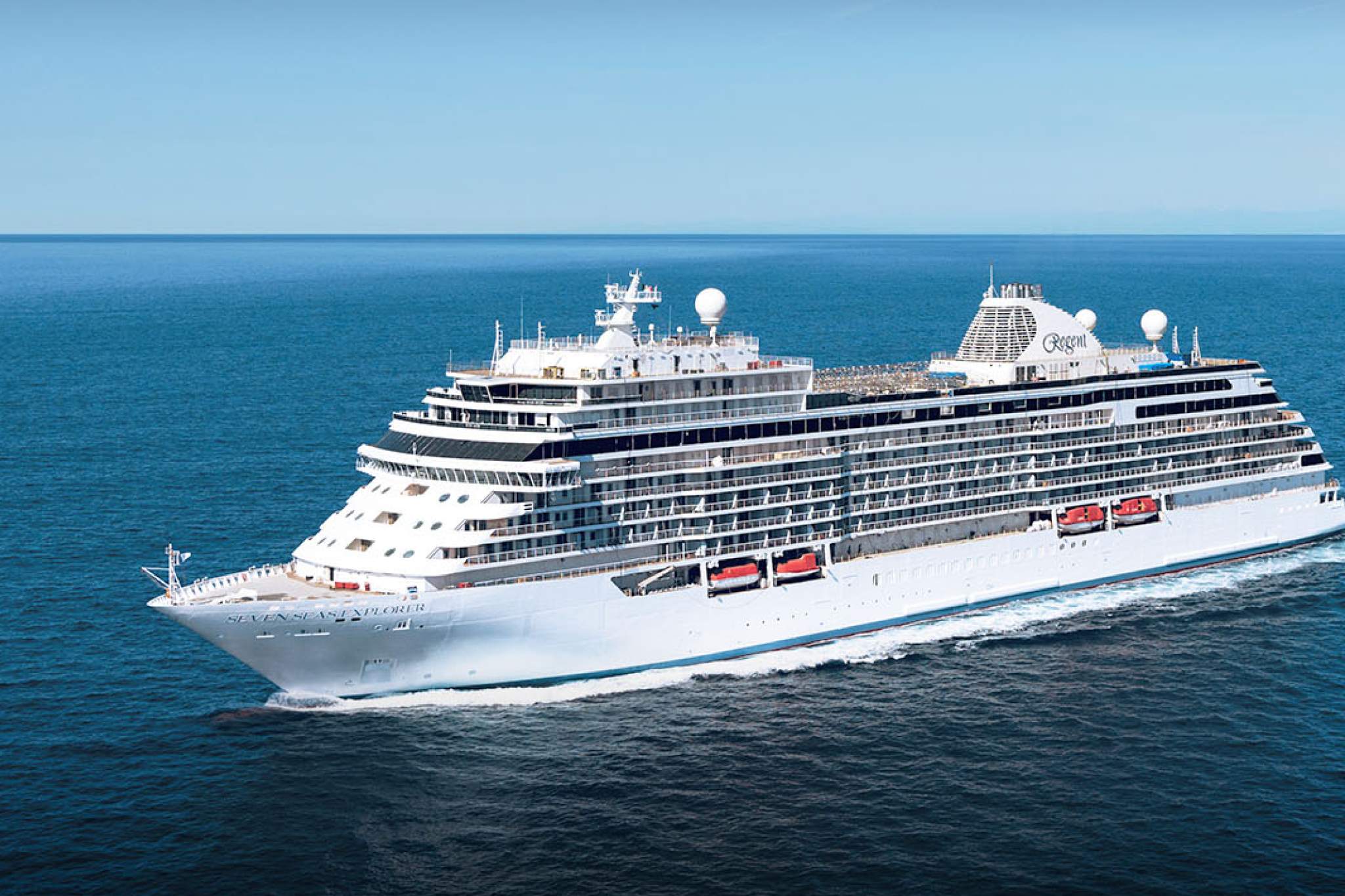 Regent Seven Seas Explorer on a luxury voyage—ideal for the best cruises for elderly guests looking for all-inclusive sophistication.