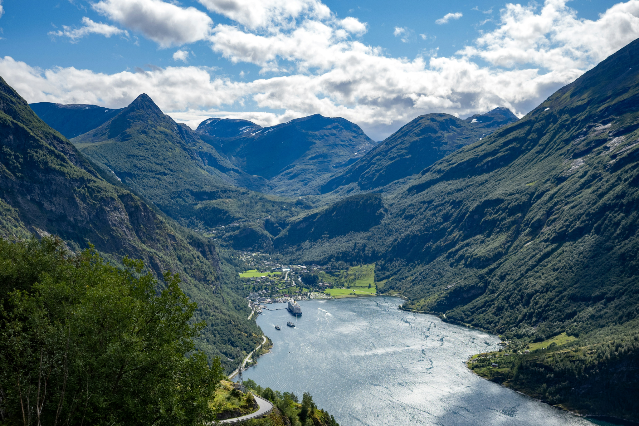 Aerial view of a Norwegian fjord landscape, a destination featured on Viking Libra’s Mediterranean and Northern Europe itineraries
