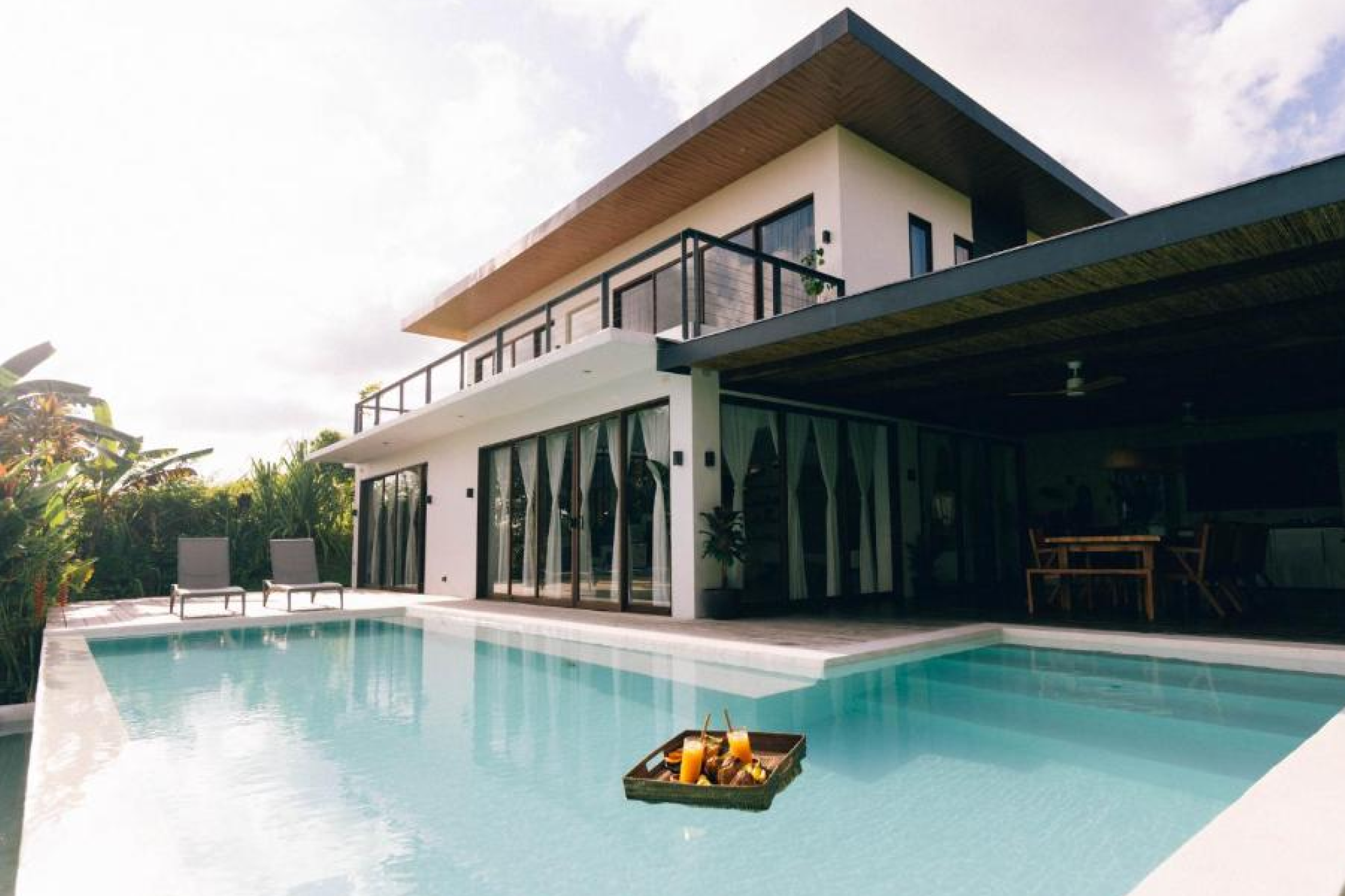 Modern private villa with open pool design — Mango Tree Siargao, Where to Stay in Siargao.